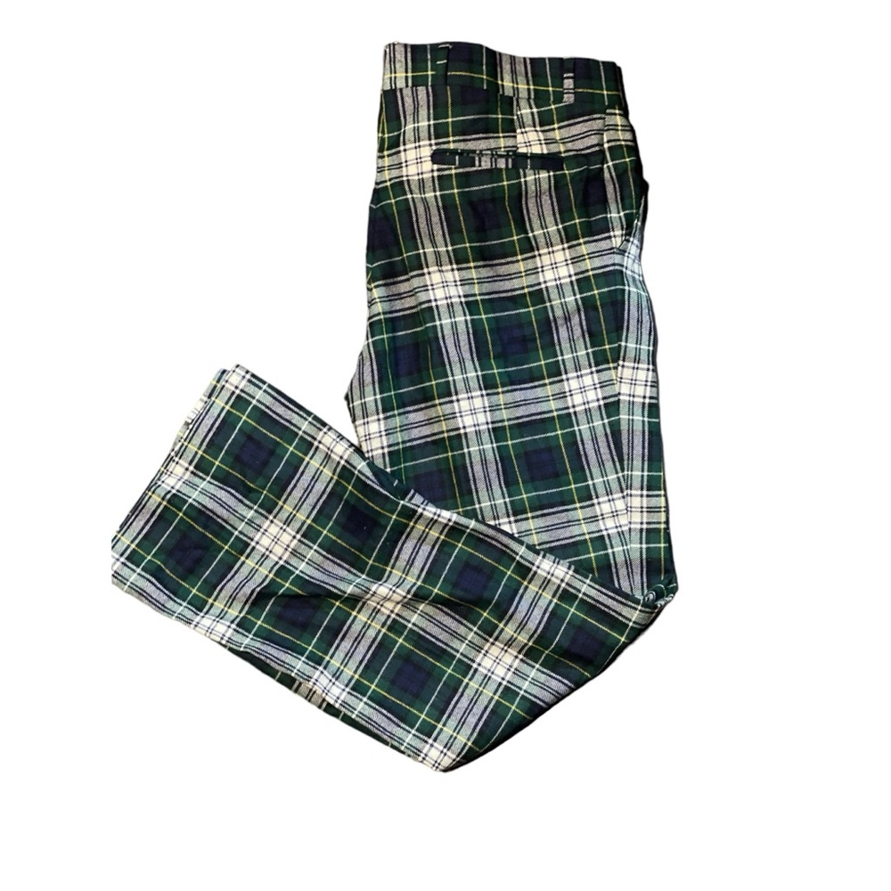 Brooks Green Plaid Pants